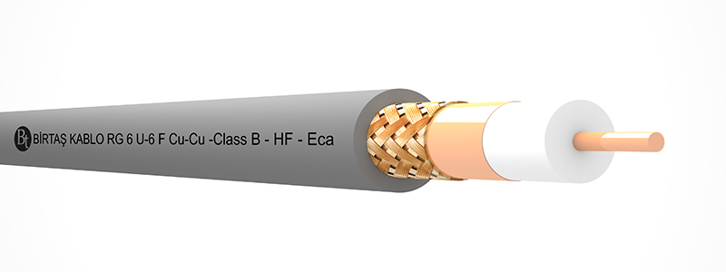 RG 6/U-6 F HF (Cu/Cu) / Class B / EuroClass Eca